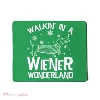 Walking In A Wiener Wonderland Funny Christmas Mousepad thumb 0
