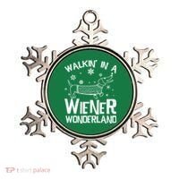 Walking In A Wiener Wonderland Funny Christmas Ornament thumb 0