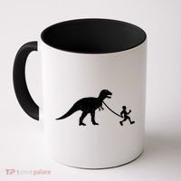 Walking My T-Rex Coffee Mug thumb 0