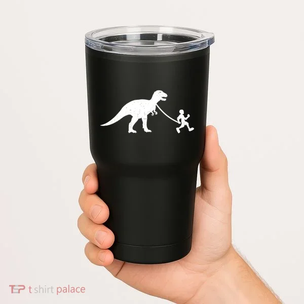 Walking My T-Rex Tumbler