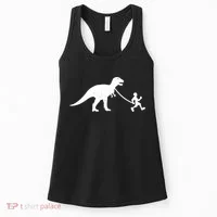 Walking My T-Rex Women's Tank Top thumb 0