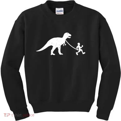 Walking My T-Rex Kids Sweatshirt