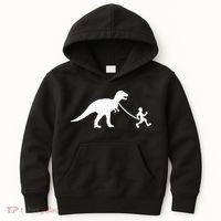 Walking My T-Rex Kids Hoodie thumb 0