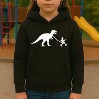 Walking My T-Rex Kids Hoodie thumb 3