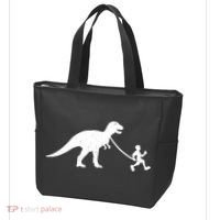 Walking My T-Rex Tote Bag thumb 3