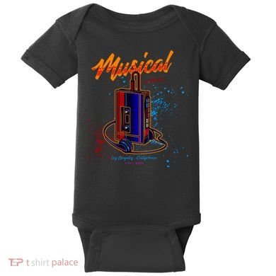 Walkman Los Angeles California Retro Baby Bodysuit