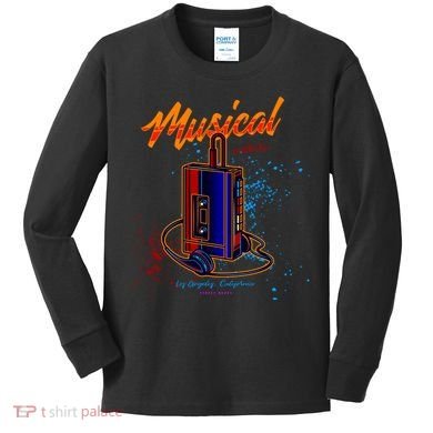 Walkman Los Angeles California Retro Kids Long Sleeve Shirt