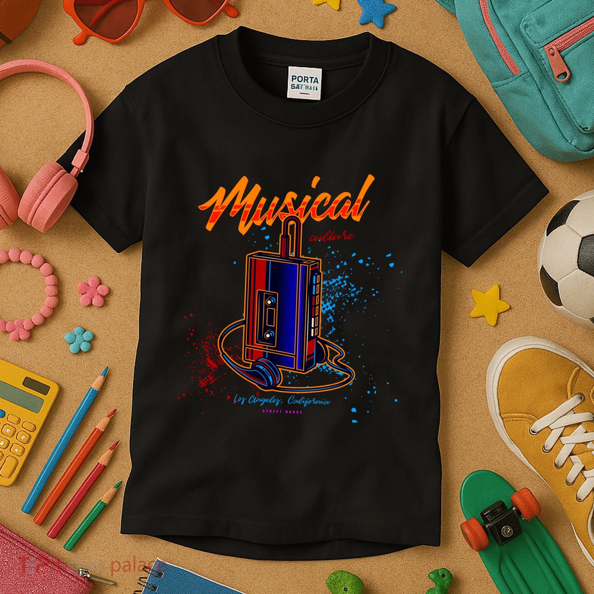 Walkman Los Angeles California Retro Kids T-Shirt