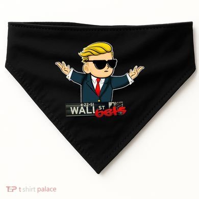 Wall Street Bets Guy Investing Stocks USA-Made Doggie Bandana