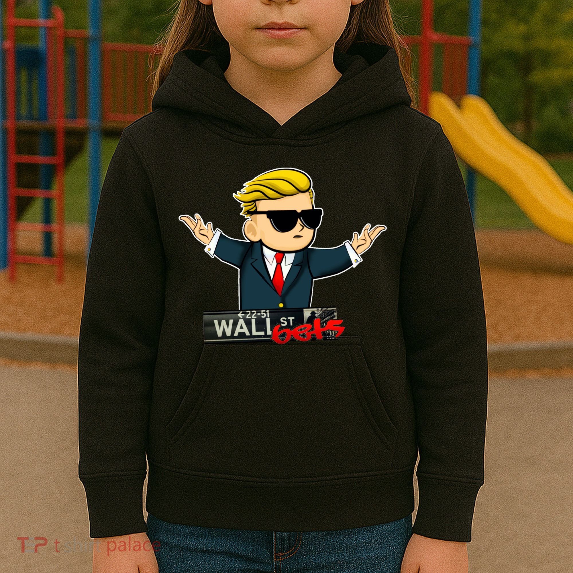Wall Street Bets Guy Investing Stocks Kids Hoodie