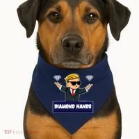 Wall Street Diamond Hands USA-Made Doggie Bandana thumb 1