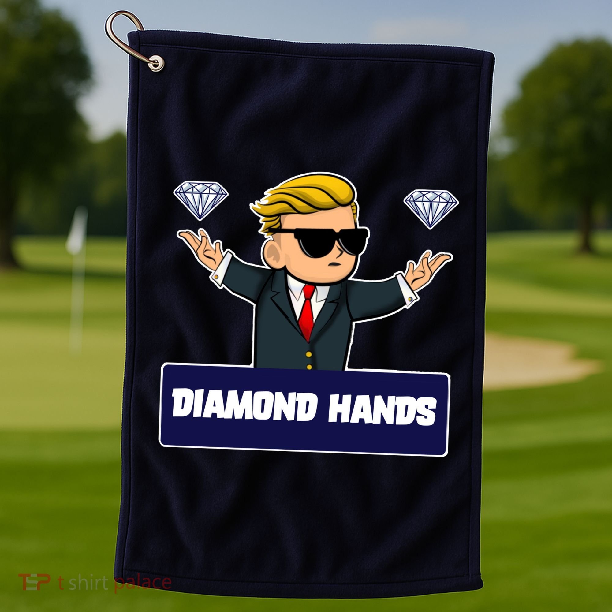 Wall Street Diamond Hands Golf Towel