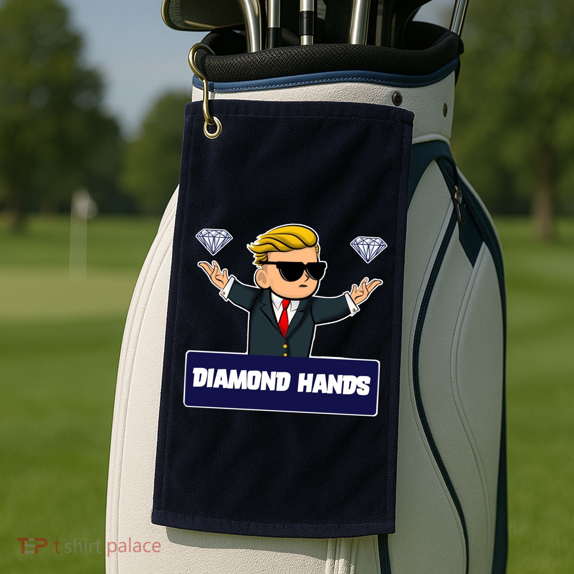 Wall Street Diamond Hands Golf Towel