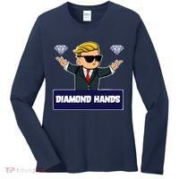 Wall Street Diamond Hands Women's Long Sleeve Shirt thumb 0