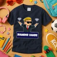 Wall Street Diamond Hands Kids T-Shirt thumb 3