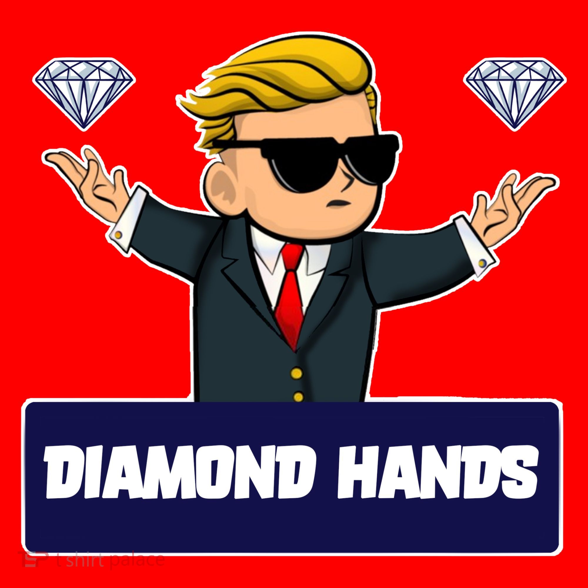Wall Street Diamond Hands Santa Hat