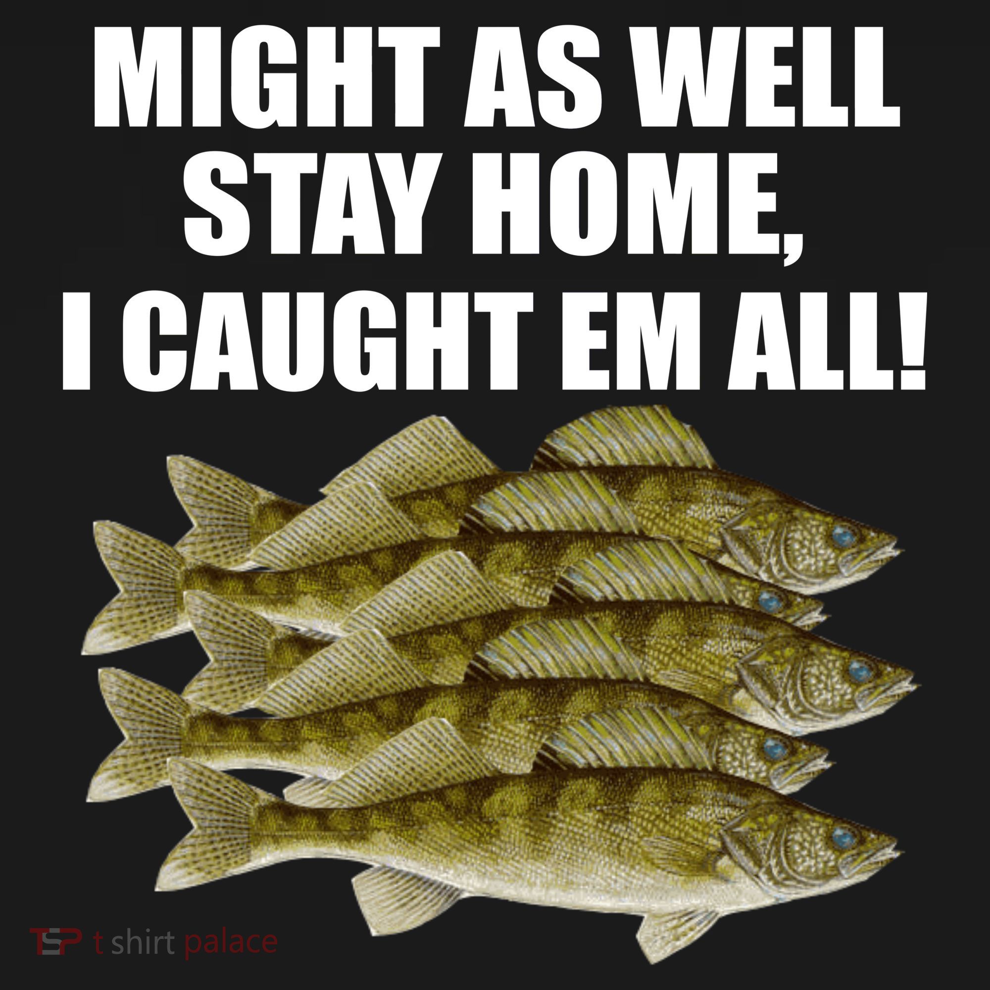 Walleye Caught Em All Youth Performance Sprint T-Shirt