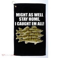 Walleye Caught Em All Golf Towel thumb 0