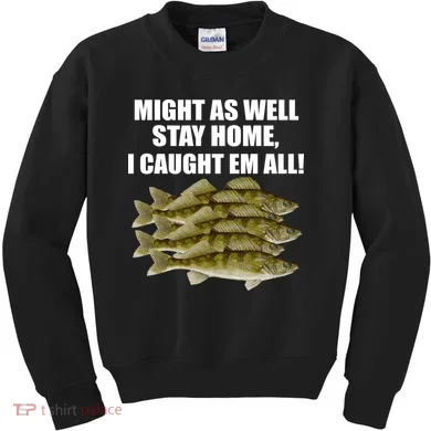 Walleye Caught Em All Kids Sweatshirt
