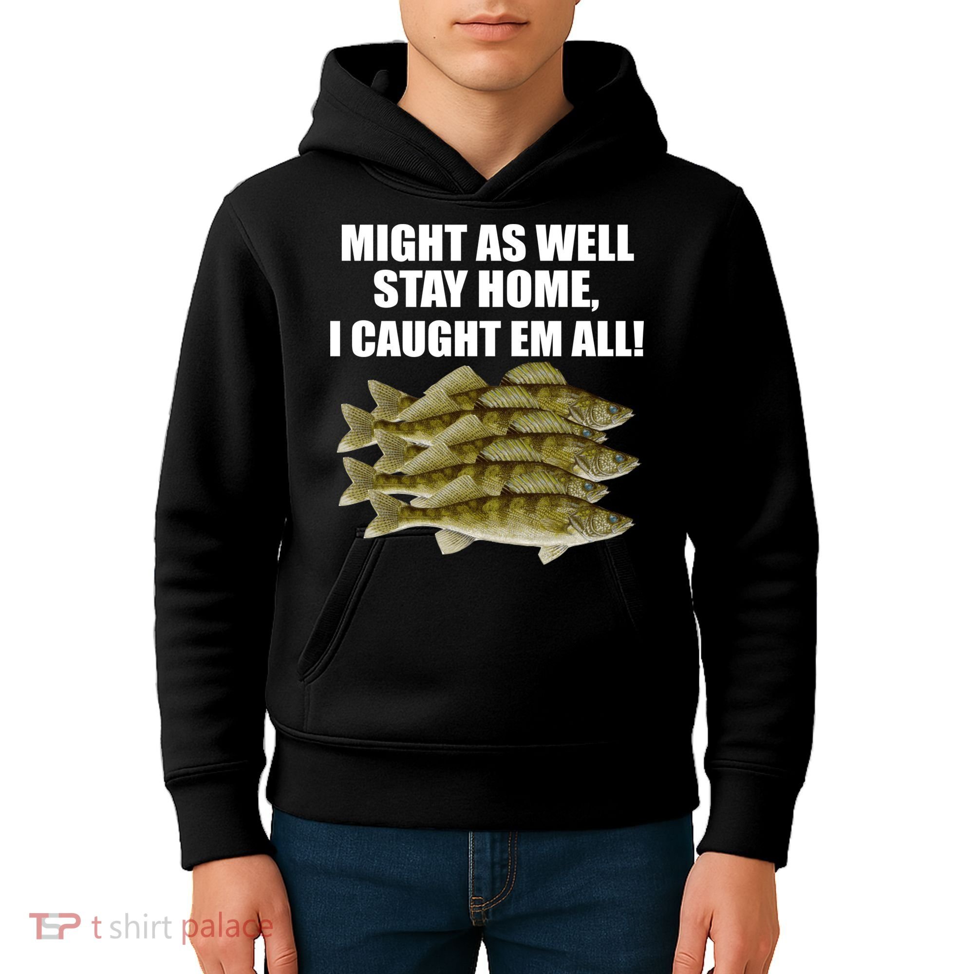 Walleye Caught Em All Kids Hoodie