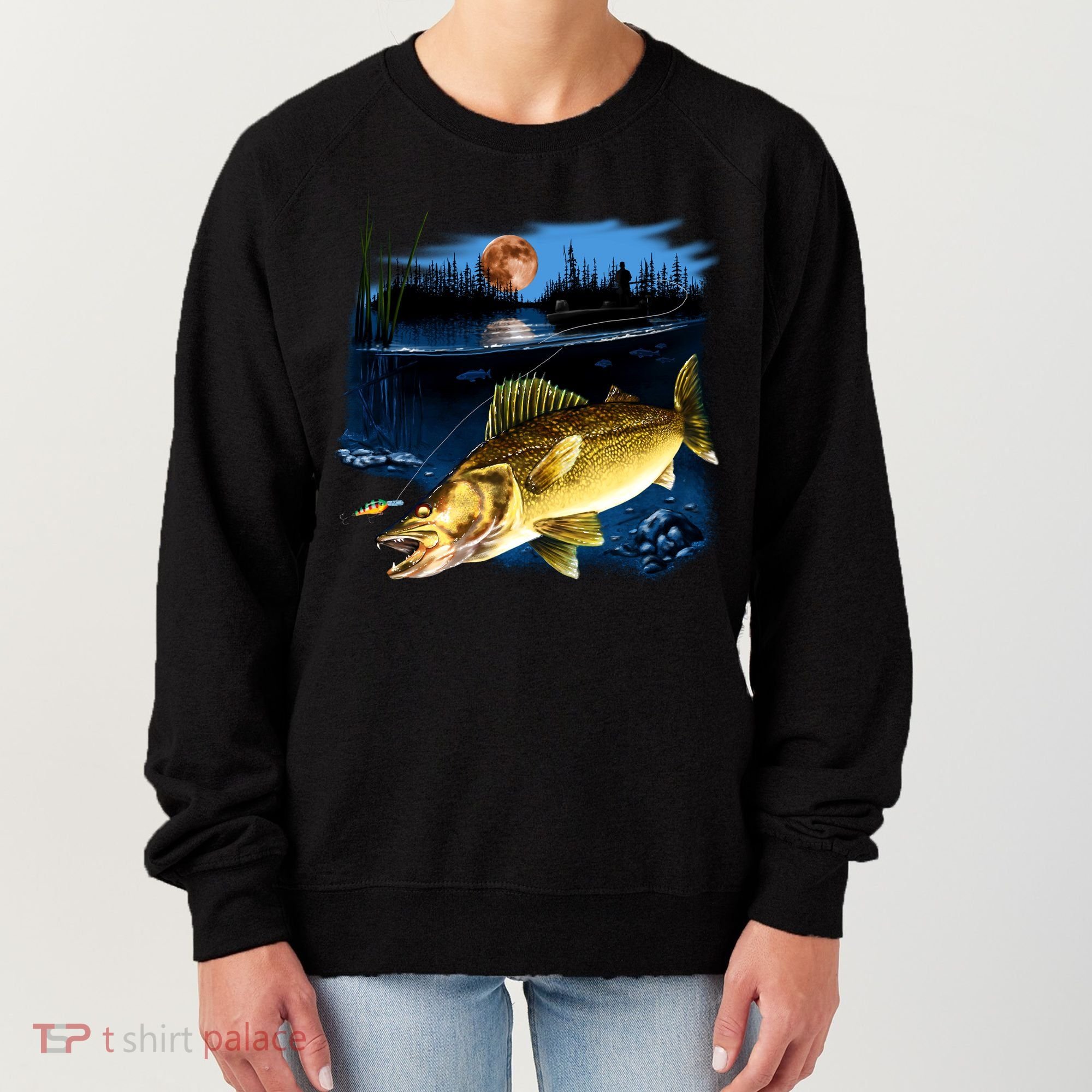 Walleye Moon Light Women's Sweatshirt