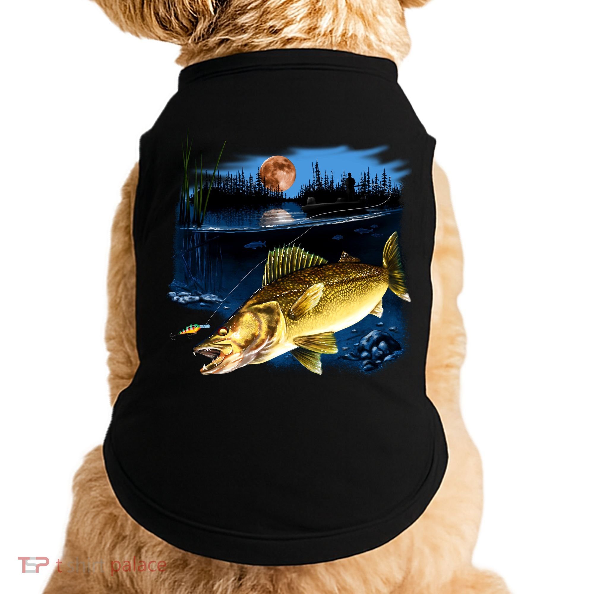 Walleye Moon Light Doggie Tank