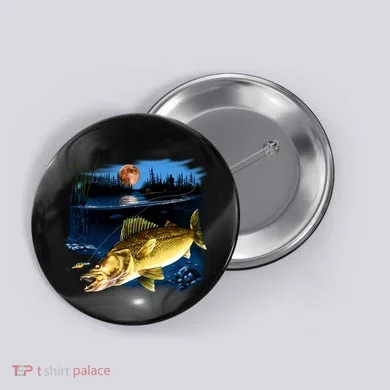 Walleye Moon Light Button