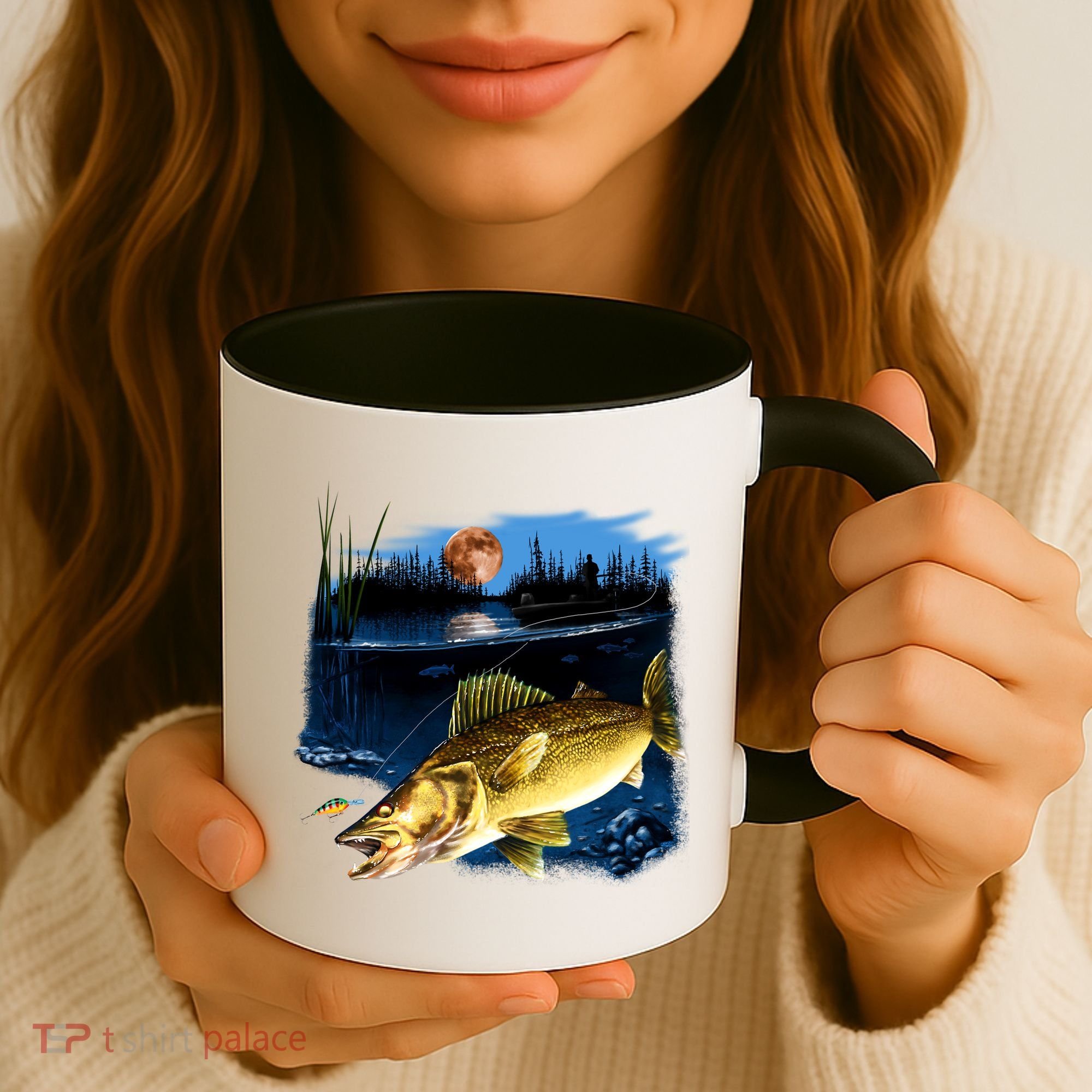 Walleye Moon Light Coffee Mug