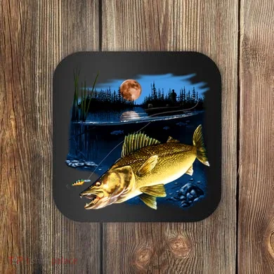 Walleye Moon Light Coaster