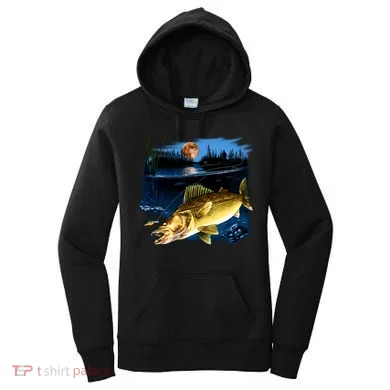 Walleye Moon Light Women's Hoodie