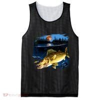 Walleye Moon Light Mesh Reversible Basketball Jersey Tank thumb 0