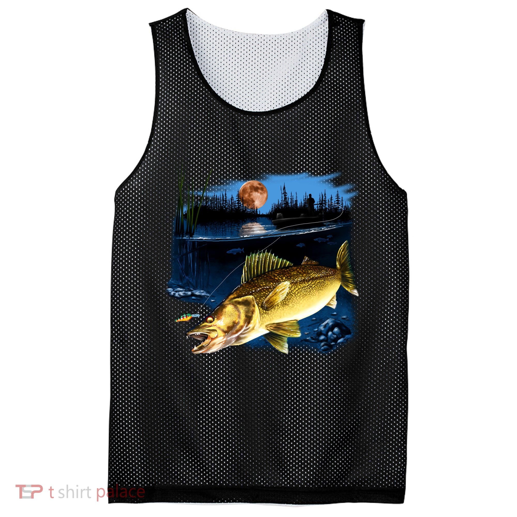 Walleye Moon Light Mesh Reversible Basketball Jersey Tank