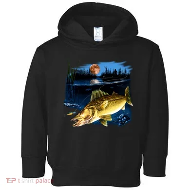 Walleye Moon Light Toddler Hoodie