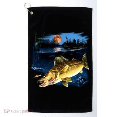 Walleye Moon Light Golf Towel