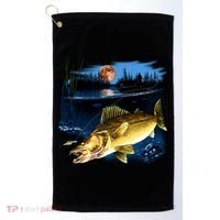 Walleye Moon Light Golf Towel thumb 0