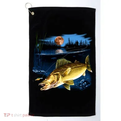 Walleye Moon Light Golf Towel