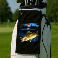 Walleye Moon Light Golf Towel thumb 2