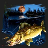 Walleye Moon Light Golf Towel thumb 3