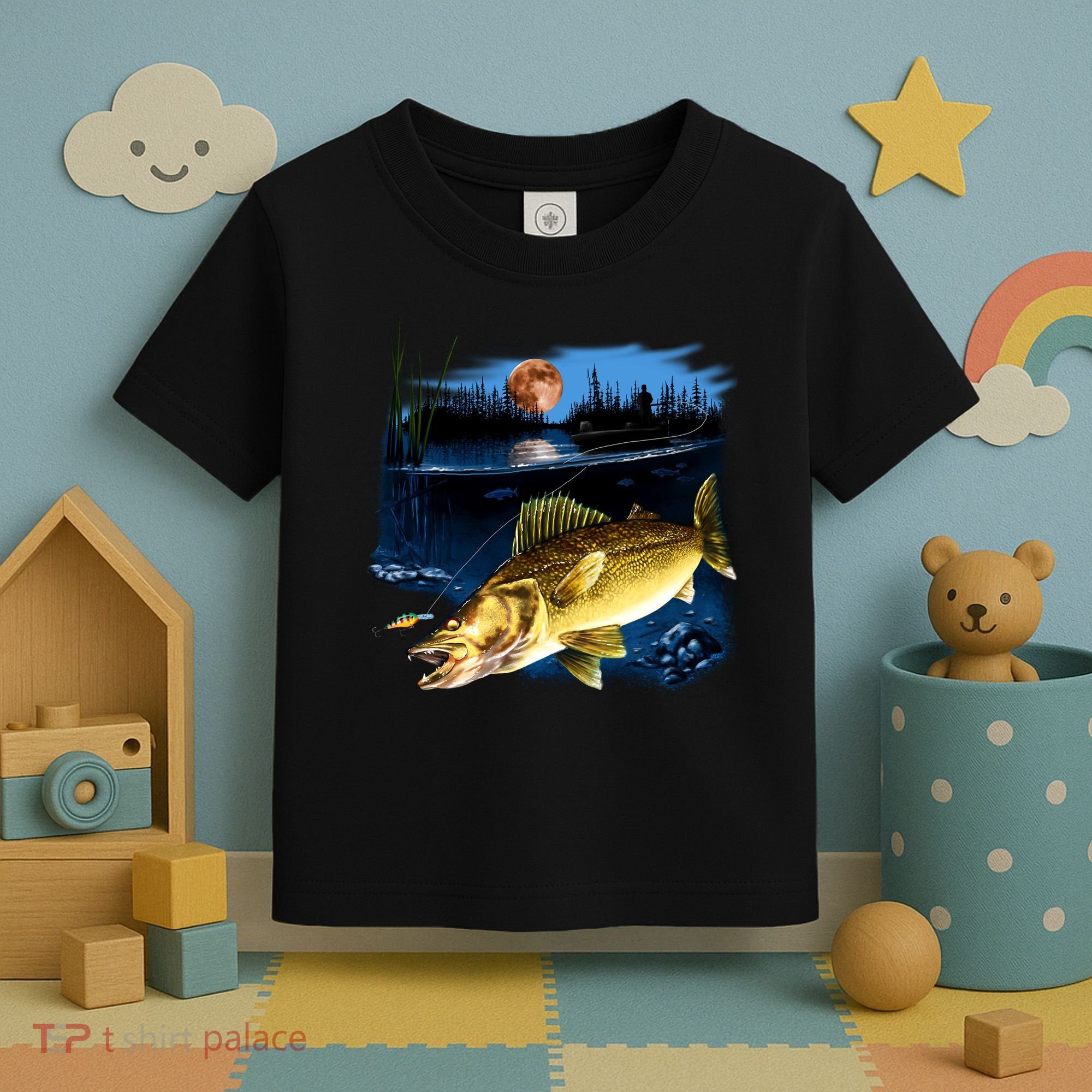 Walleye Moon Light Toddler T-Shirt
