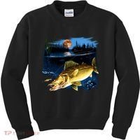 Walleye Moon Light Kids Sweatshirt thumb 0