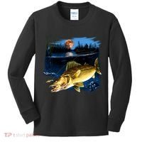Walleye Moon Light Kids Long Sleeve Shirt thumb 0