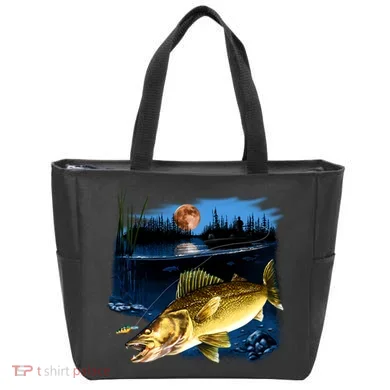 Walleye Moon Light Tote Bag