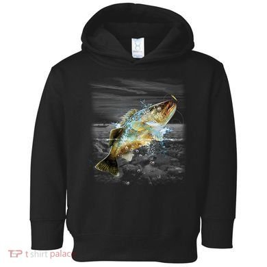 Walleye Wilderness - Fishing Toddler Hoodie