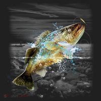 Walleye Wilderness - Fishing Golf Towel thumb 3