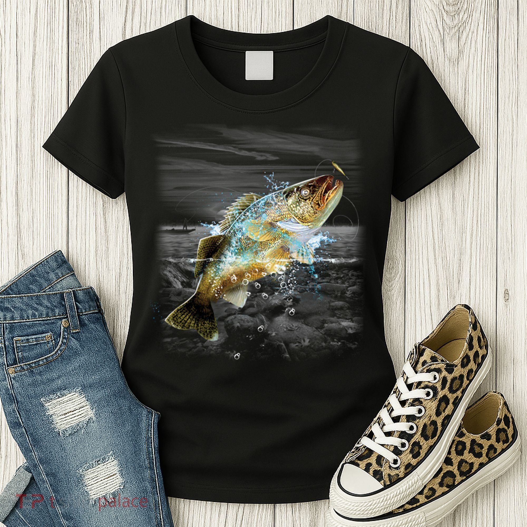 Walleye Wilderness - Fishing Women's T-Shirt