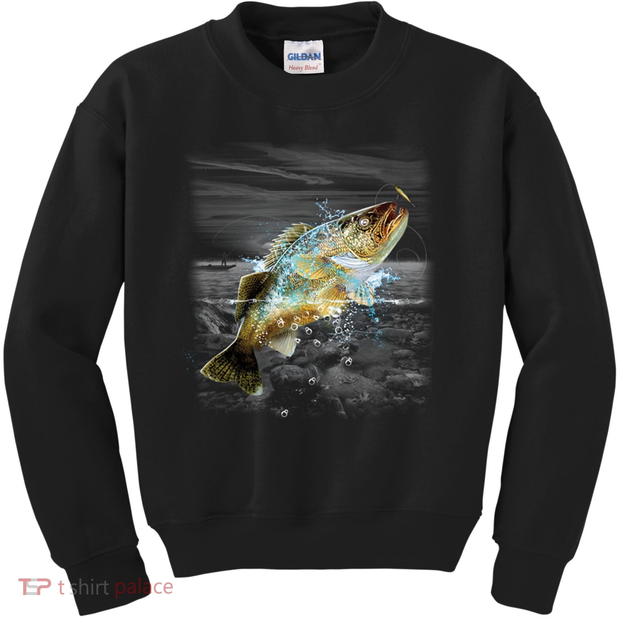 Walleye Wilderness - Fishing Kids Sweatshirt