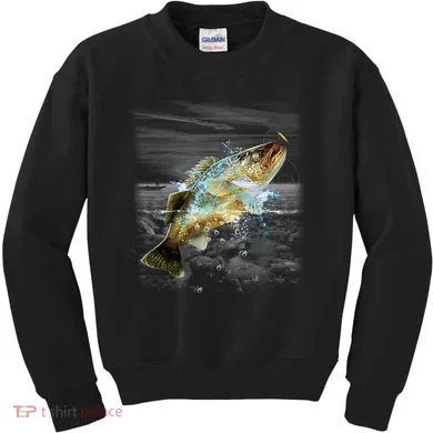 Walleye Wilderness - Fishing Kids Sweatshirt
