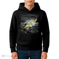 Walleye Wilderness - Fishing Kids Hoodie thumb 4