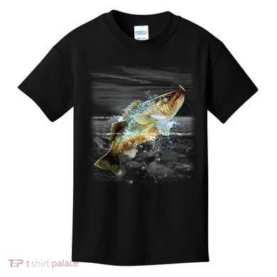 Walleye Wilderness - Fishing Kids T-Shirt