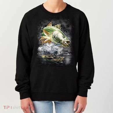 Walleye Wilderness - Fishing Jumping Fish Women's Sweatshirt